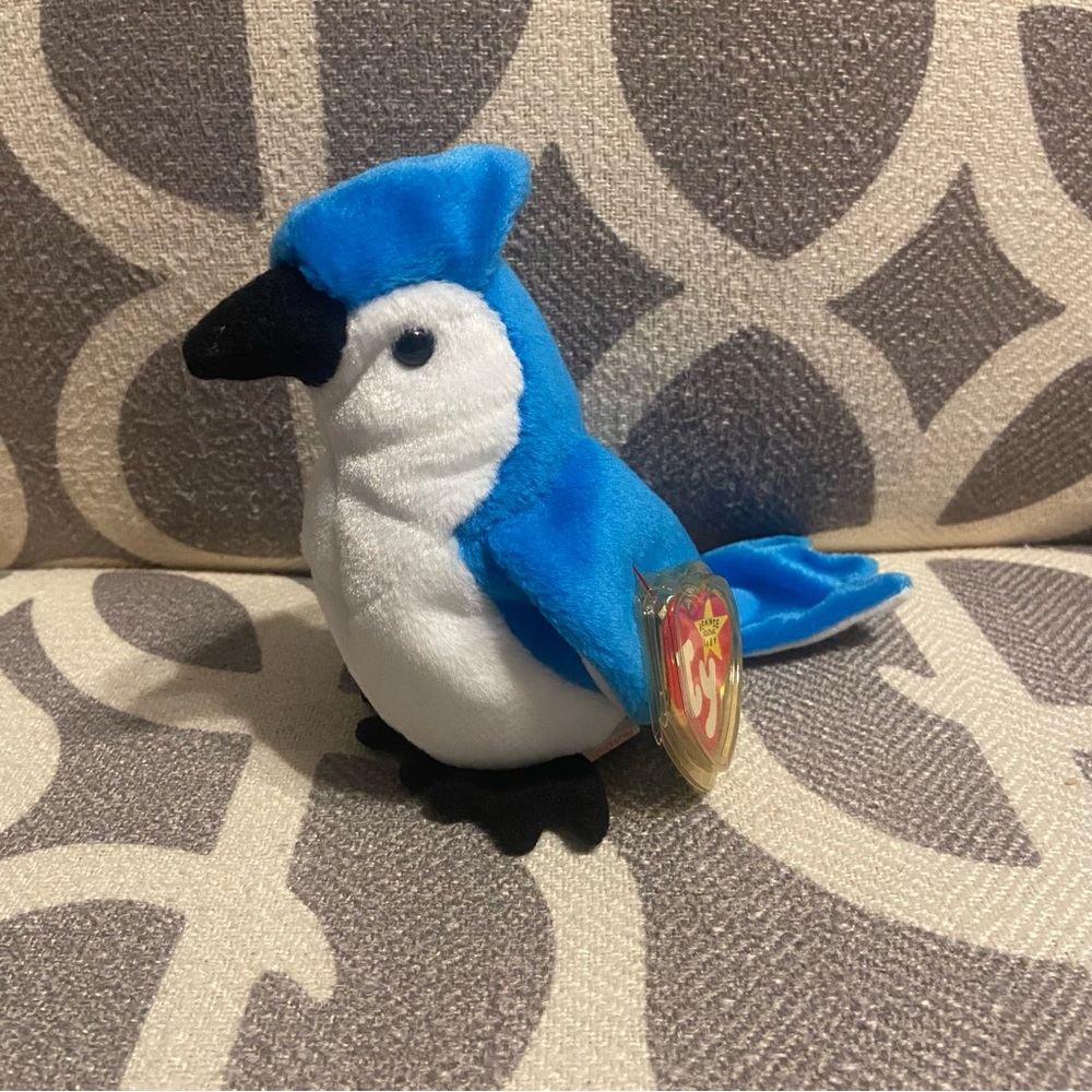 Ty Teenie Beanie Baby Rocket the Blue Jay Vtg 1993 Original 1990s Collectible